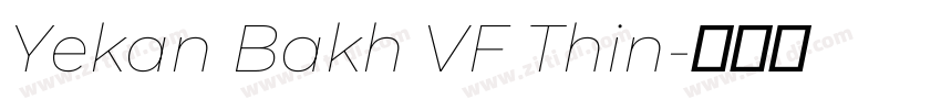Yekan Bakh VF Thin字体转换